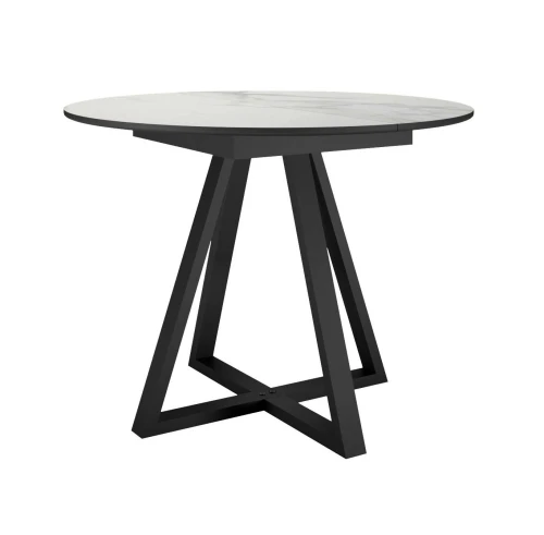 Стол DikLine SKZ100 d1000 Керамика Belgium Grey Polished/подстолье черное/опоры черные (2 уп.),