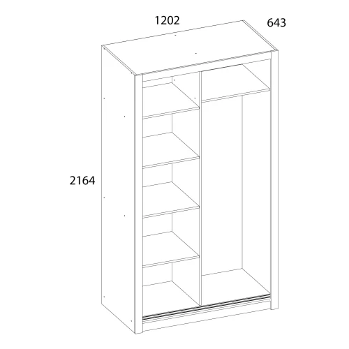 LYON, Шкаф 120 (II). Цвет ДУБ МАДУРА