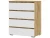 Комод «Хелен» КМ-02, 4 ящика, белый/дуб крафт золотой