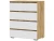 Комод «Хелен» КМ-02, 4 ящика, белый/дуб крафт золотой