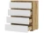 Комод «Хелен» КМ-02, 4 ящика, белый/дуб крафт золотой