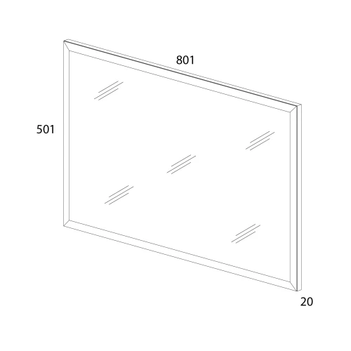 Зеркало L, OLIVIA, цвет вудлайн крем
