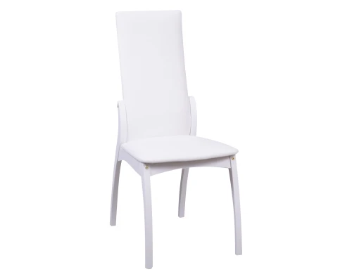 Стул Токио Белый, экокожа коричневый тк.100