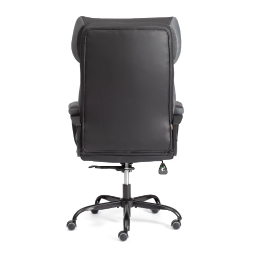 Кресло Duke metal BL кож/зам/ткань, черный/серый, 36-6/12