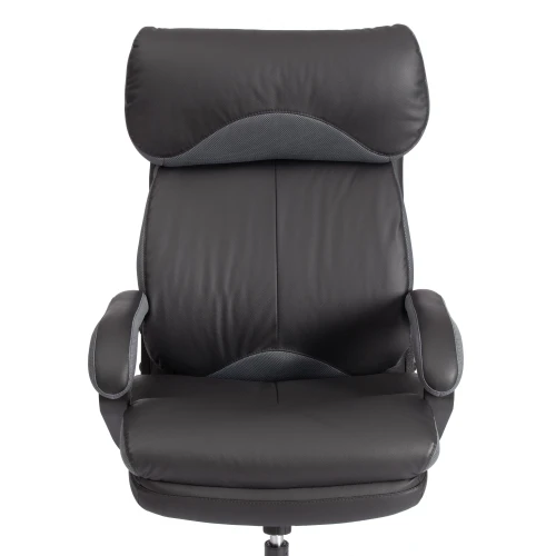 Кресло Duke metal BL кож/зам/ткань, черный/серый, 36-6/12