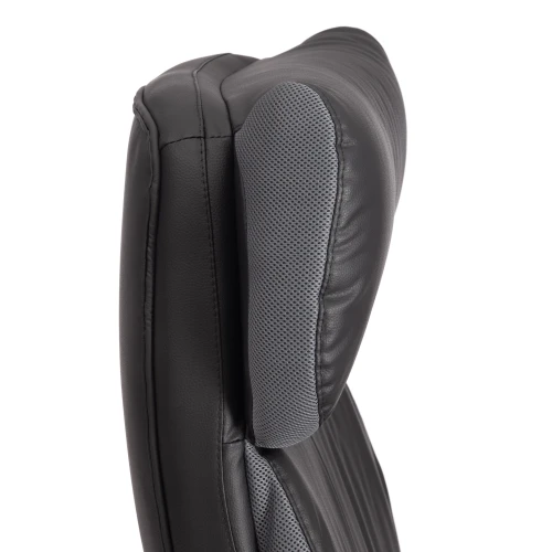 Кресло Duke metal BL кож/зам/ткань, черный/серый, 36-6/12