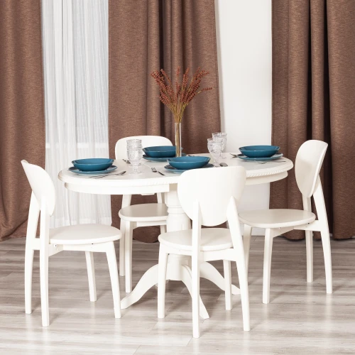 Стол STEFANO бук, мдф, 100+30x80x77см, Ivory white