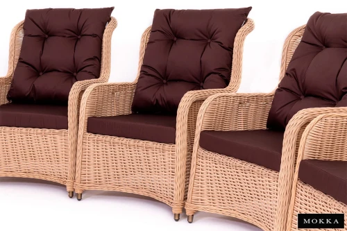 Кресло SAN MARINO цвет бежевый, с 2 подушками