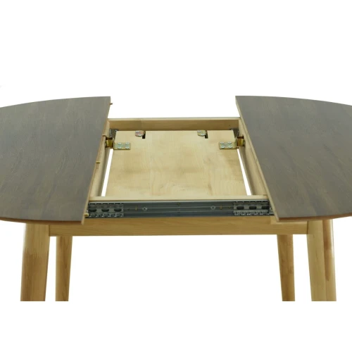 Стол «Крит» D105, дуб светлый/орех темный