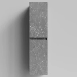 Пенал Бест 35 (2 двери) подвесной, Мрамор Серый софт тач ПВХ 4044-1, правый