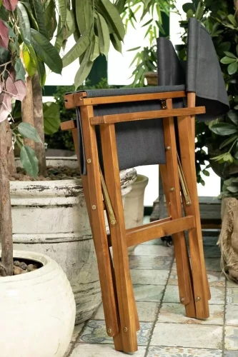 Стул из акации DIRECTOR темно-серый  Joygarden