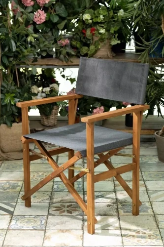 Стул из акации DIRECTOR темно-серый  Joygarden