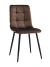 DC209 Стул мягкий, ГОРЬКИЙ ШОКОЛАД#G62-10 велюр, каркас металл черный КРУГЛЫЙ