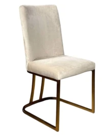 Стул обеденный Пресли DC-3024, 42х44х92, бежевый/матовое золото