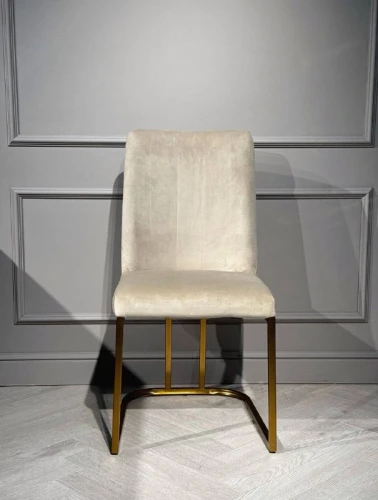 Стул обеденный Пресли DC-3024, 42х44х92, бежевый/матовое золото