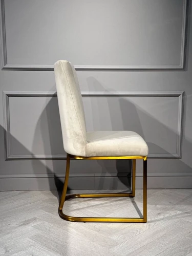 Стул обеденный Пресли DC-3024, 42х44х92, бежевый/матовое золото