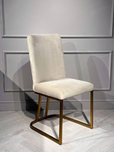 Стул обеденный Пресли DC-3024, 42х44х92, бежевый/матовое золото