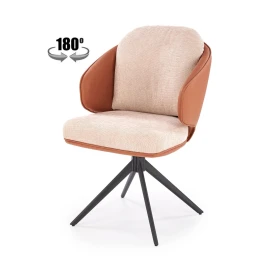 Стул HALMAR K554 коричневый/бежевый/черный, поворотный