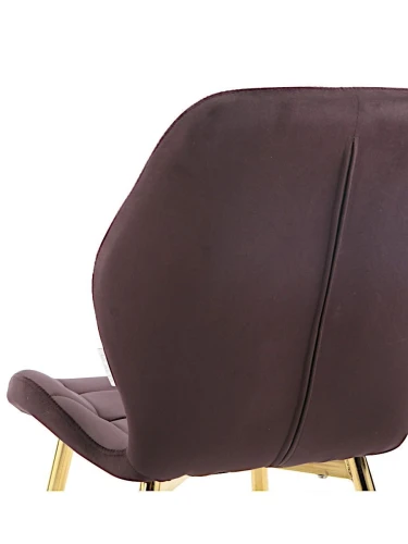DC829 Стул мягкий, БАКЛАЖАН#G62-56 велюр, каркас металл золото КРУГЛЫЙ