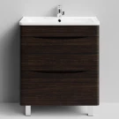 Тумба Адель 70 напольный, Палисандр ПВХ 43101 Vodok с раковиной в комплекте