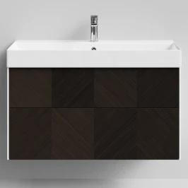 Тумба Катарини, 100 подвесной, Дуб цвет 20 Vodok с раковиной в комплекте