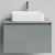 Тумба Соло 80, пример RAL 7005 Мышино-серый, матовая, 1 ящик, подвесной Vodok с раковиной в комплекте