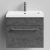 Тумба Элис 50 подвесной, 1 ящик, Серый камень ПВХ 57806 Vodok с раковиной в комплекте