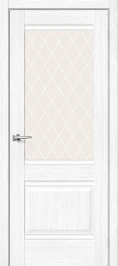 Межкомнатная дверь экошпон Прима-3 Snow Melinga White Сrystal