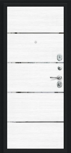 Входная дверь BRAVO Лайн Букле черное/Snow Melinga 