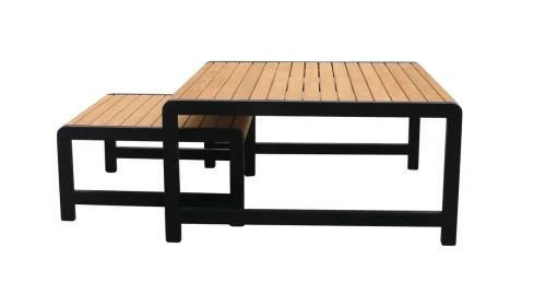 Комплект кофейных столов из алюминия MAYA темный графит  Joygarden