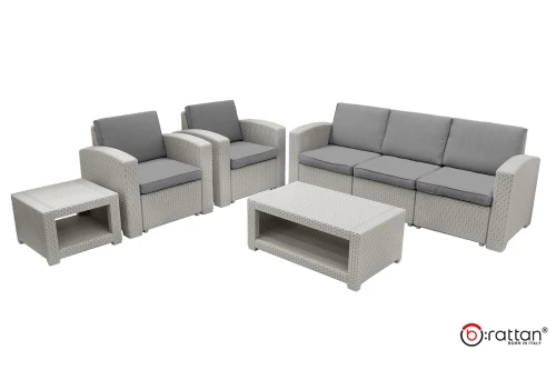 Комплект мебели Раттан Премиум 5 / Rattan Premium 5, серый, NEW