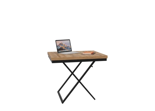 Стол трансформер Орфей 1, чёрный/дуб вотан