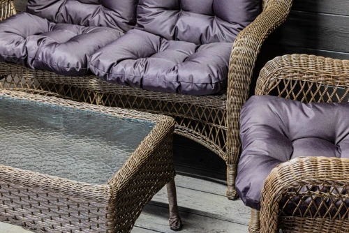 Комплект мебели из искусственного ротанга Мэдисон (Medison) Terrace Set с подушками на сидение и спинку