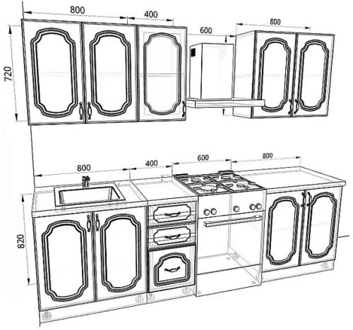 Кухня Базис-Классика Комплектация 6