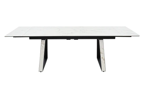 Стол Монако NEW, Керамогранит, Черный матовый муар/Calacata vaglioro