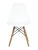 GH801/DC111N Стул пластиковый, БЕЛЫЙ, Н каркас бук