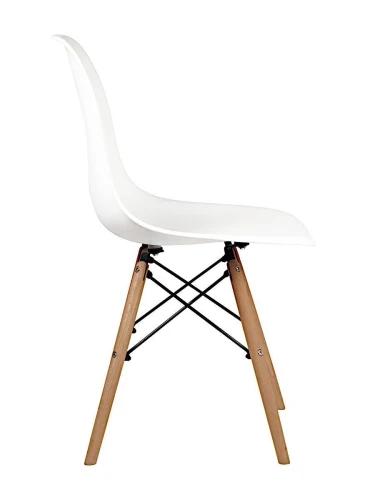 GH801/DC111N Стул пластиковый, БЕЛЫЙ, Н каркас бук