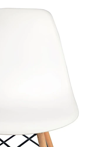 GH801/DC111N Стул пластиковый, БЕЛЫЙ, Н каркас бук