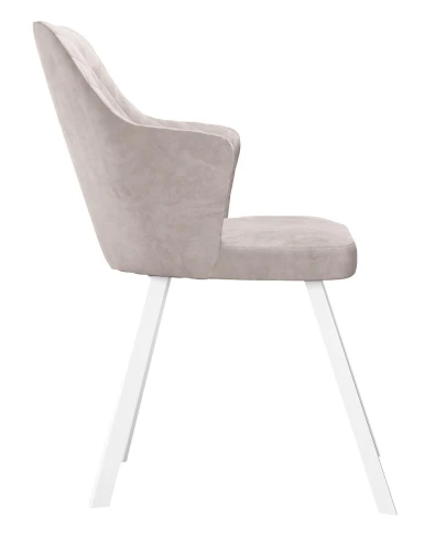 Стул DikLine 245 поворотный, C103 крем, ножки белые