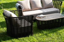 "Валенсия" лаунж-зона из искусственного ротанга, цвет бронзовый