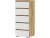 Комод «Хелен» КМ-03 5 ящиков, белый/дуб крафт золотой