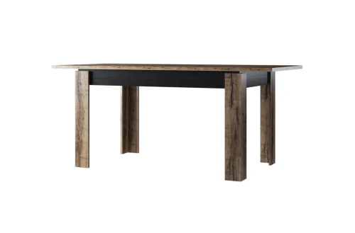 Стол раздвижной, JAGGER, цвет Дуб монастырский /Черный