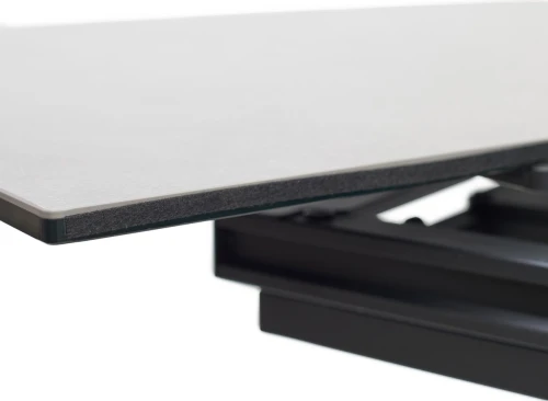 Стол RAGNAR 180 цвет 1699 Серая кожа, керамика / Темно-серый каркас, ®DISAUR