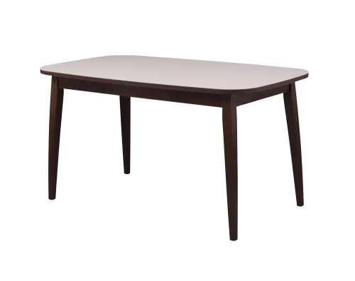 Стол Турин, Стекло, Орех темный/Бежевый матовый