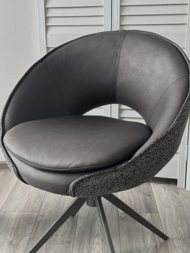 Стул ANABEL 360 град. поворот Черный  Maison 99# / OTE COBBLE 457 / серый каркас, ®DISAUR