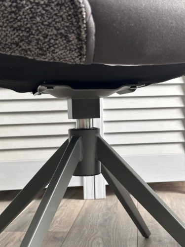 Стул ANABEL 360 град. поворот Черный  Maison 99# / OTE COBBLE 457 / серый каркас, ®DISAUR