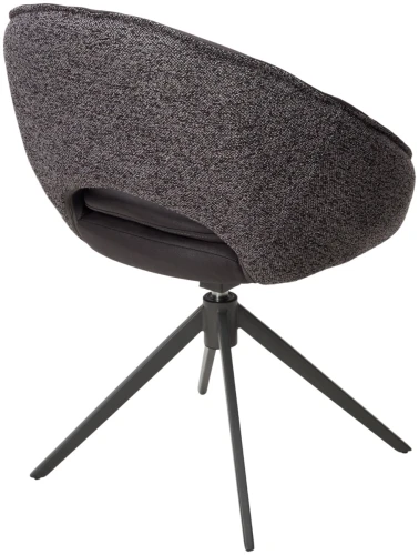 Стул ANABEL 360 град. поворот Черный  Maison 99# / OTE COBBLE 457 / серый каркас, ®DISAUR