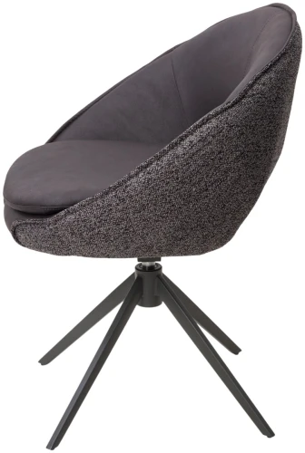 Стул ANABEL 360 град. поворот Черный  Maison 99# / OTE COBBLE 457 / серый каркас, ®DISAUR