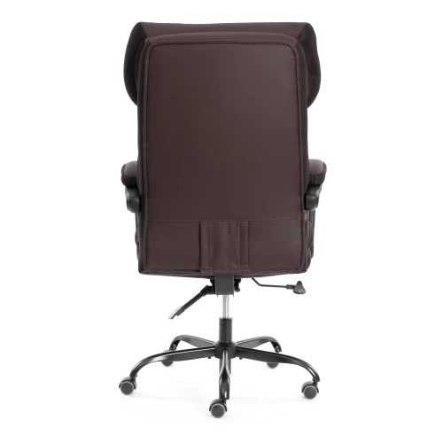 Кресло Chief metalBL  кож/зам/ткань, коричневый/коричневый стеганный, 36-36/36-36 стеганный/TW-24