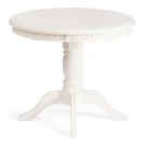 Стол STEFANO круглый бук, мдф, D90+30x77см, Ivory white